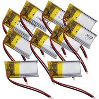 10pcs 3.7V 80mAh Rechargeable Polymer Lipo Battery 401119 For Bluetooth Speaker Headset Glasses Music Player Clicker Smart Watch