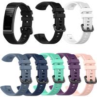 19mm Classic strap suitable for Huawei band4 pro TER-B29S band3 pro Fashion Soft Silicone strap replacement Watch bands Bracelet