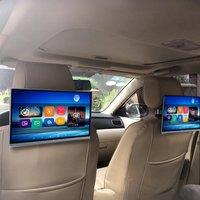 13.3 inch IPS Touch Car Headrest Monitor 4K Video Player Android 14 Wifi Game Remote Control HDMI IR AV FM USB RAM 2G/32GB ROM