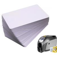 10pcs White printable blank pvc card for membership card club card ID card printed by Ribbon printer CR80