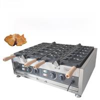 XEOLEO Electric Fish Waffle Maker Taiyaki Machine Fish Cake Maker 6Pcs * 2 Waffle Machine Non-Stick Pan Snack Equipment 3000W*2