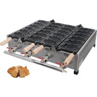 XEOLEO Taiyaki Machine Fish Shaped Waffle Machine Fish Cake Maker 2 Plates Fish Red Bean Waffle