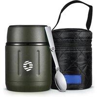 FEIJIAN 500ml Food Thermos, 316 Stainless Steel Vacuum Insulated Food Jar With Spoon Kids Lunch Box