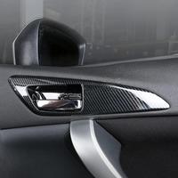 Carbon Fiber Interior Door Handle Surrounds Cover Trims For Mitsubishi Eclipse Cross 2018-2025 Accessories 2024 2023 2022 2021