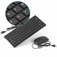 Wired Mouse Keyboard Combo Kits Windows 10 8 Tablet Accessories Multimedia Keyboard For Laptop Mac Desktop PC TV Andrews