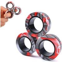 Magnetic Rings, Finger Spinner Fidget Toys, Stress Relief Toys for Anxiety, Magnetic Fidget Toy For Ages 410, Christmas Stocking Filler Gift For Boys