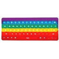 Pop Keyboard Fidget Toy,Christmas Fidget Toys, Push Stress Reliever Anxiety Relief It Sensory Toys for Autism,Bubble Keyboard with Letters Numbers Fid