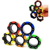 Stress Relief Magnetic Rings,Finger Spinner Fidget Toys, Decompression Relief Fidget Toys for Anxiety,Magnetic Fidget Rings Stress Toys Funny Novelty