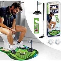Toilet Golf Game, Funny Joke Gifts for Dad Men Husband Boyfriend Grandpa, Golf Toilet Mat Bathroom Game Humour Golf Gift, Christmas Dad Gifts Birthday