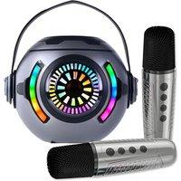 Kids Karaoke Machine 2 Microphones, Mini Wireless Bluetooth Microphone, Presents for Children Ages 412, Christmas Stocking Fillers Gifts For Boys Gir