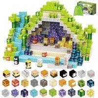 Magnetic Building Blocks 150 Pcs, Magnetic Cubes Mine Theme Construction Toy for Kids Ages 510, Christmas Stocking Fillers for Boys Girls 5 6 7 8 9 1