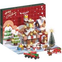 Magnetic Building Blocks Advent Calendar, 24 Days Christmas Countdown, 106 Pieces Construction Present Set, Stocking Fillers Gifts for Ages 410 Years