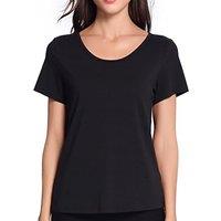 Women's Super Comfort Modal Cotton Scoop Neck Short Sleeve TShirt Top S Black
