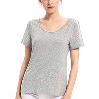 Women's Super Comfort Modal Cotton Scoop Neck Short Sleeve TShirt Top L Grey