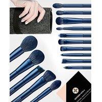 EIGSHOW Essential Professional Cosmetic Brushes Set for Eyeshadow, Powder, Blush, Foundation and Highlighter Blue JADEBlue
