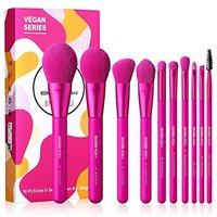 Makeup Brush Set, EIGSHOW 10 Pcs Makeup Brushes, Premium Nanofibers Bristles for Foundation Blending Face Powder Lip Blush Contour Eyeshadow, Colorful
