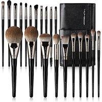 EIGSHOW Makeup Brushes, Black Swan Series 21 Pcs Professional Makeup Brush Set for MUA, Wood handle and Natural Hair Come with a Pro Pouch (Black)