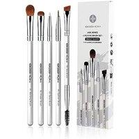EIGSHOW 5 Pcs Eye Makeup Brush Set, Everyday Eye Essential Makeup Brushes with Blending, Eyeshadow, Detail, Eyeliner, Eyebrow Brushes(White)