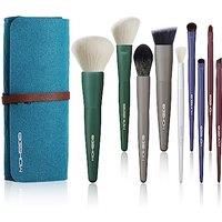 EIGSHOW 9 Pcs Makeup Brush Set, Travle Makeup Brushes Premium Synthetic Foundation Powder Concealers Eye Shadows Makeup Brush Set, 5 Colors with Pouch