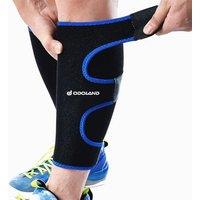 Odoland Calf Compression Sleeve Calf Brace  1 Pair Guard Leg and Adjustable Shin Splints Support for Sport Recovery Fitness and Running Blue