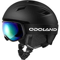 Odoland Ski Helmet Kit with Ski Ski Goggles, Snowboard Helmet for Men Women Teens Kids, Adjustable Ski Helmet and UV400 Protection Ski Goggles Black S