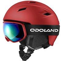 Odoland Ski Helmet Kit with Ski Ski Goggles, Snowboard Helmet for Men Women Teens Kids, Adjustable Ski Helmet and UV400 Protection Ski Goggles Red S(5