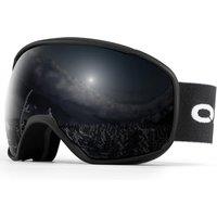 Odoland OTG Ski Goggles with Antifog, Antiglare Lens UV400 Protection Adult Snow Goggles, Double Spherical Goggles for Skiing Skating Snowmobiles an