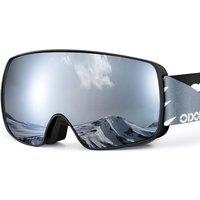 Odoland Children's Ski Goggles Snowboard Goggles for Boys and Girls, Helmet Compatible Mirrored Snow Goggles UV Protection AntiFog for Skiing Skating