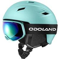 Odoland Ski Helmet Kit with Ski Ski Goggles, Snowboard Helmet for Men Women Teens Kids, Adjustable Ski Helmet and UV400 Protection Ski Goggles LightB