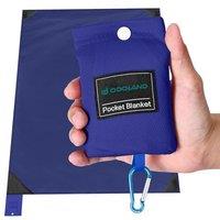 Odoland Picnic Blanket 110 x 160 cm Pocket Blanket Heatproof Sandproof Thin Ground Sheet  Lightweight Foldable Beach Mat for Outdoor Camping, Travel,