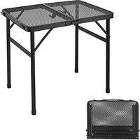 Odoland Portable Camping Table Ultralight Aluminum Folding Picnic Table Small Camp Table for Beach Hiking Backpacking Outdoor Indoor Picnic RV BBQ Bla