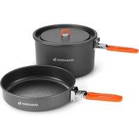 Odoland Camping Cookware Kit, NonStick Lightweight Camping Pot and Fry Pan Set with Mesh Bag for Camping, Backpacking, Outdoor Cooking Picnic 1.9L Po