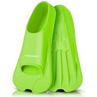 Odoland Premium Swim Fins, Light Weight Snorkel Training Fins Adjustable Feet Fins for Swimming Snorkeling Diving, Silicone Smooth Swimming Flippers M