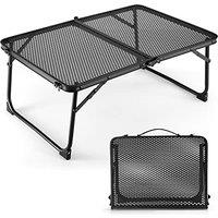 Odoland Portable Camping Table Ultralight Aluminum Folding Picnic Table Small Camp Table for Beach Hiking Backpacking Outdoor Indoor Picnic RV BBQ Bla