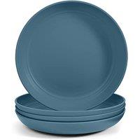 Odoland 23cm Lightweight Unbreakable Deep Dinner Plates Ultra-Durable Service Plate Dishwasher & Microwave Safe, BPA Free, for Family Indoor Outdoor E