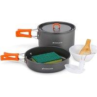 Odoland Camping Cookware Set NonStick Lightweight Camping Pots and Pans Mess Kit with Bowls Soup Spoon for Camping, Backpacking, Outdoor Cooking and