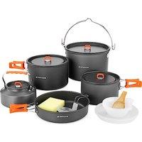 Odoland Camping Cookware Set 16 Pcs, Outdoor Cooking Set With 3 Pots, Frying Pan And Kettle Camping Pot Set, Aluminium Cookware For Camping,Travel,Pic