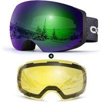 Odoland Unisex Ski Goggles for Men, Women and Boys  Frameless Snowboard Goggles With Magnetic Interchangeable Lens, UV Protection, Antifog, Helmet C