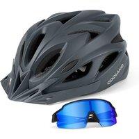 Odoland Flash Bike Helmet with Cycling Sunglasses  Adult Cycling Helmets for Road Bike Mountain Bike  Adjustable Lightweight Cycling Helmet for Men