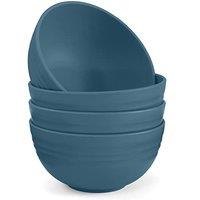 Odoland Cereal Bowls 4 Pieces, Unbreakable and Reusable Lightweight Bowl for Rice Noodle Soup Snack Salad Fruit Dishwasher Safe, Microwave Safe for Fa