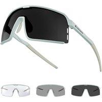 Odoland Photochromic Sports Sunglasses for Men Women Adult UV400 Anti Glare Running Sunglasses for Cycling Riding Run Driving Fishing Indoor and Outdo