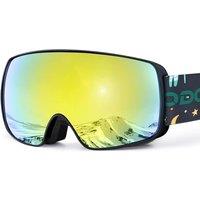 Odoland Children's Ski Goggles Snowboard Goggles for Boys and Girls, Helmet Compatible Mirrored Snow Goggles UV Protection AntiFog for Skiing Skating