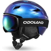 Odoland Ski Helmet Kit with Ski Ski Goggles, Snowboard Helmet for Men Women Teens Kids, Adjustable Ski Helmet and UV400 Protection Ski Goggles Starry