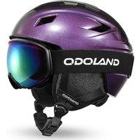 Odoland Ski Helmet Kit with Ski Ski Goggles, Snowboard Helmet for Men Women Teens Kids, Adjustable Ski Helmet and UV400 Protection Ski Goggles Starry