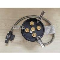 Odoland Camping Stove 3500 W Gas Stove with Adapter and Foldable Aluminium Gas Camping Stove for Screw Cartridge Gas Burner Foldable Camping Stove for