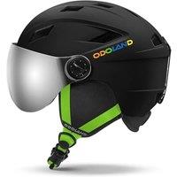Odoland Kids Ski Helmet with Visor Goggles for Boys Girls, Adjustable Toddler Snowboard Helmet with Magnetic Buckle Strap for Children Ages 312 for S