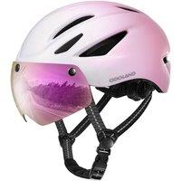 Odoland Bike Helmet - Adult Bicycle Helmet with Detachable Magnetic Goggles Visor - Mountain Road Cycling Certified Lightweight Helmet Adjustable for