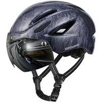 Odoland Bike Helmet - Adult Bicycle Helmet with Detachable Magnetic Goggles Visor - Mountain Road Cycling Certified Lightweight Helmet Adjustable for