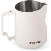 MHW3BOMBER 450ml/15.2oz Milk Frothing Pitcher Espresso Steaming Pitcher Stainless Steel Milk Frother Cup Barista Latte Art Round Spout P6006W Latte W