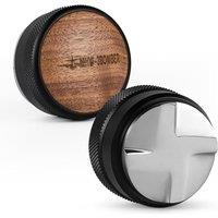 MHW3BOMBER 53mm Coffee Distributor Espresso Distribution Tool Adjustable Height Espresso Leveler Stainless Steel Wedge Base Fit for 54mm Portafilter